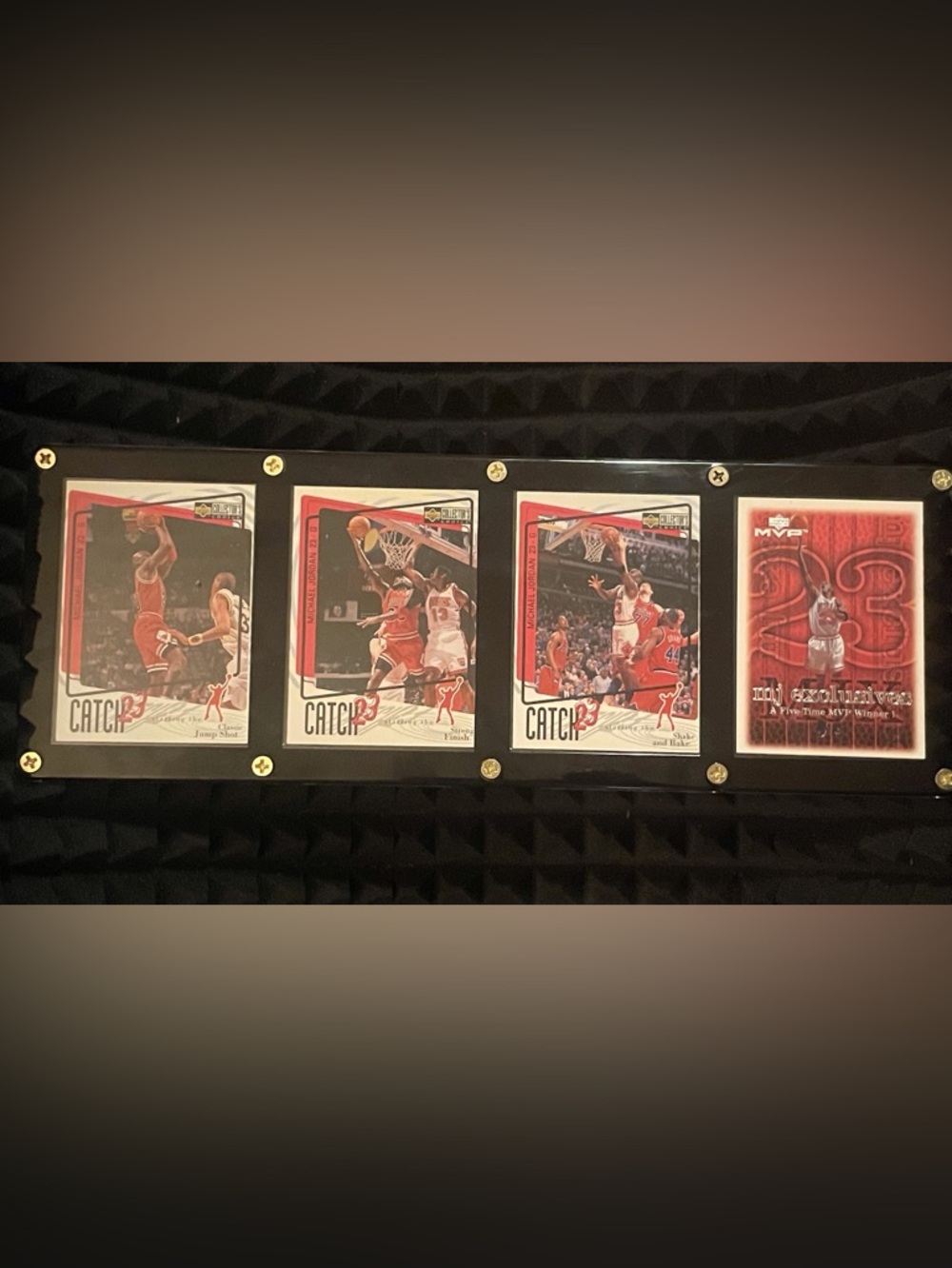 Legendary Michael Jordan Memorabilia Display-Upper Deck “Catch 23 + MVP